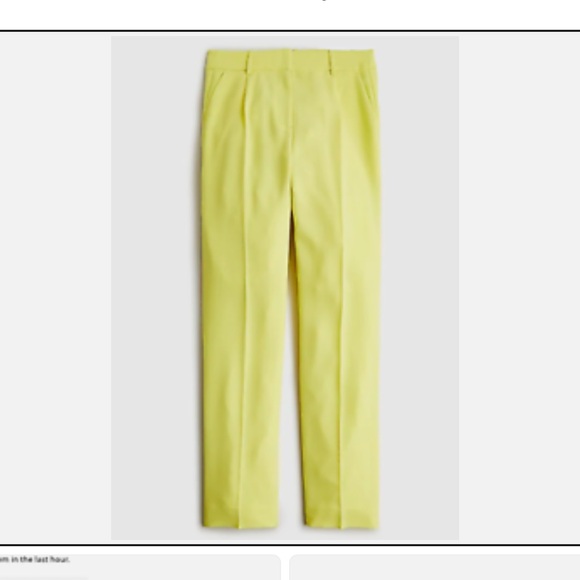 J crew lemon sorbet city crepe pants size 4 dress pants - Picture 2 of 8